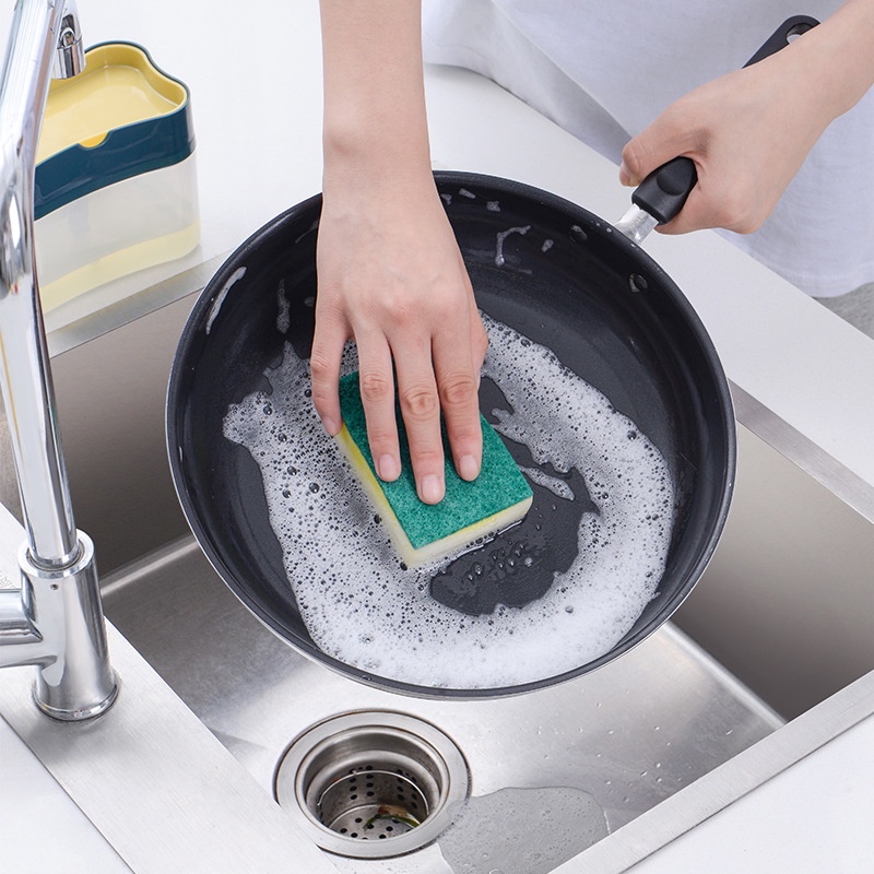 Hộp Đựng Nước Rửa Chén Tự Động Tạo Bọt 2 in 1 Thông Minh Tiện Lợi Kèm Miếng Bọt Biển