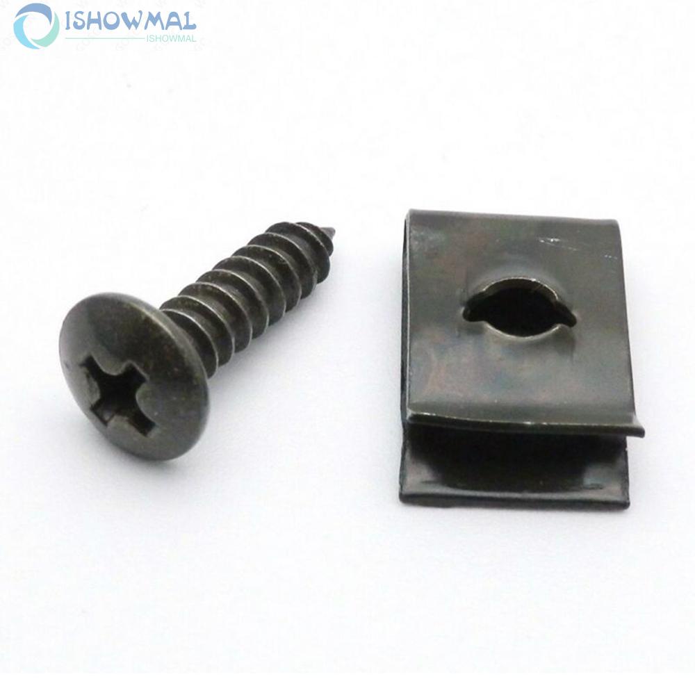 Kẹp Chữ U Bằng Kim Loại Màu Đen Kèm Ốc Vít Thay Thế Tiện Dụng