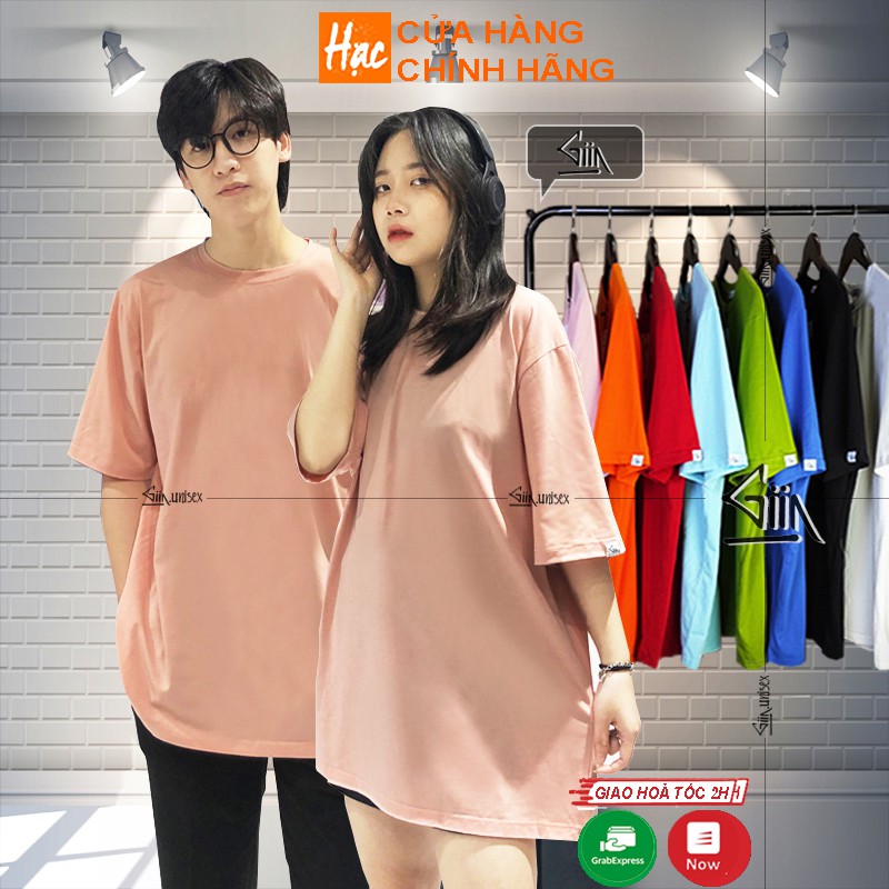 Áo thun tay lỡ form rộng nhiều màu áo phông trơn unisex kiểu dáng basic vải cotton mềm mịn TS001H