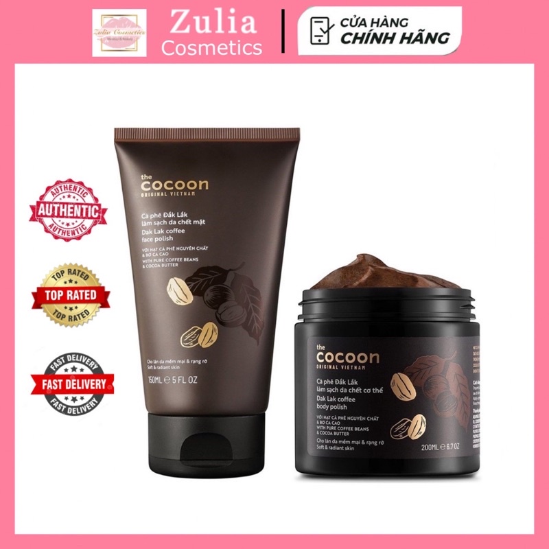 Tẩy Da Chết Cocoon toàn thân Cafe Dak lak