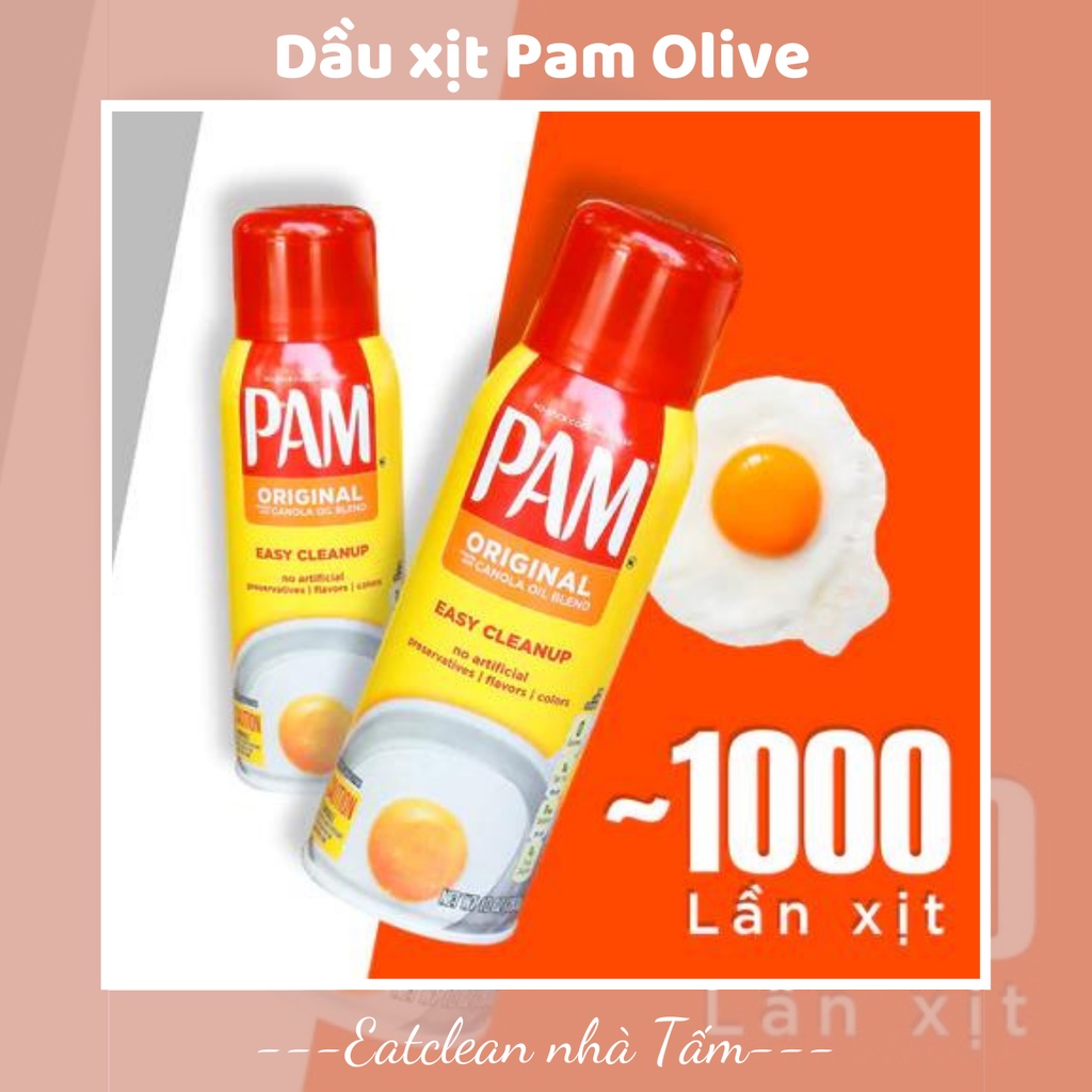 Dầu xịt ăn kiêng 0 calo PAM Olive chính hãng 7oz 227gr eatclean eat clean