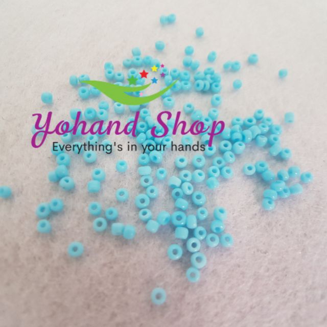 Cườm 2mm xanh da trời 03 ( gói 50gram)