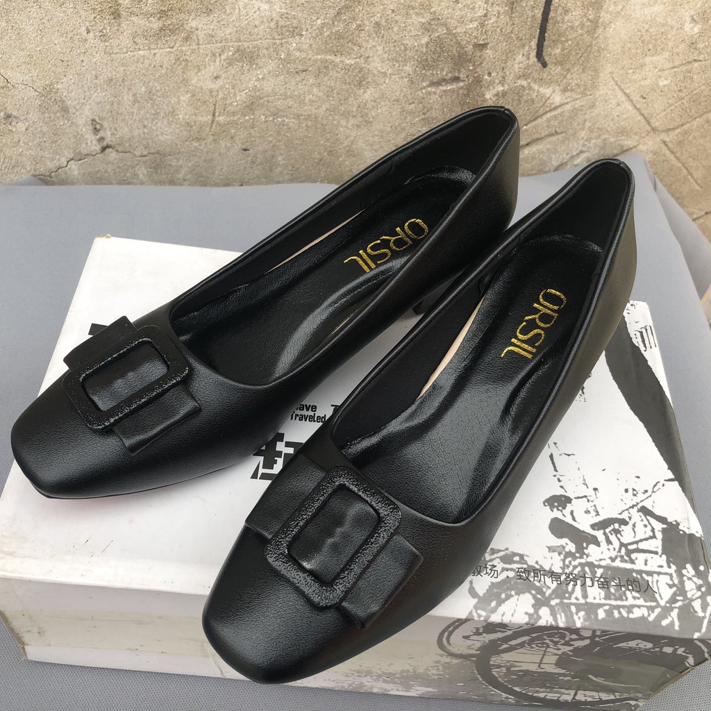 giày cao gót nữ cao cấp đính khuy 5cm