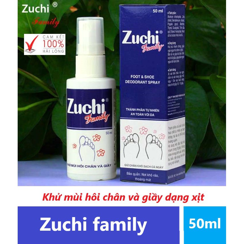 Zuchi family - Khử mùi hôi chân và giầy dạng xịt ( 50 ml )