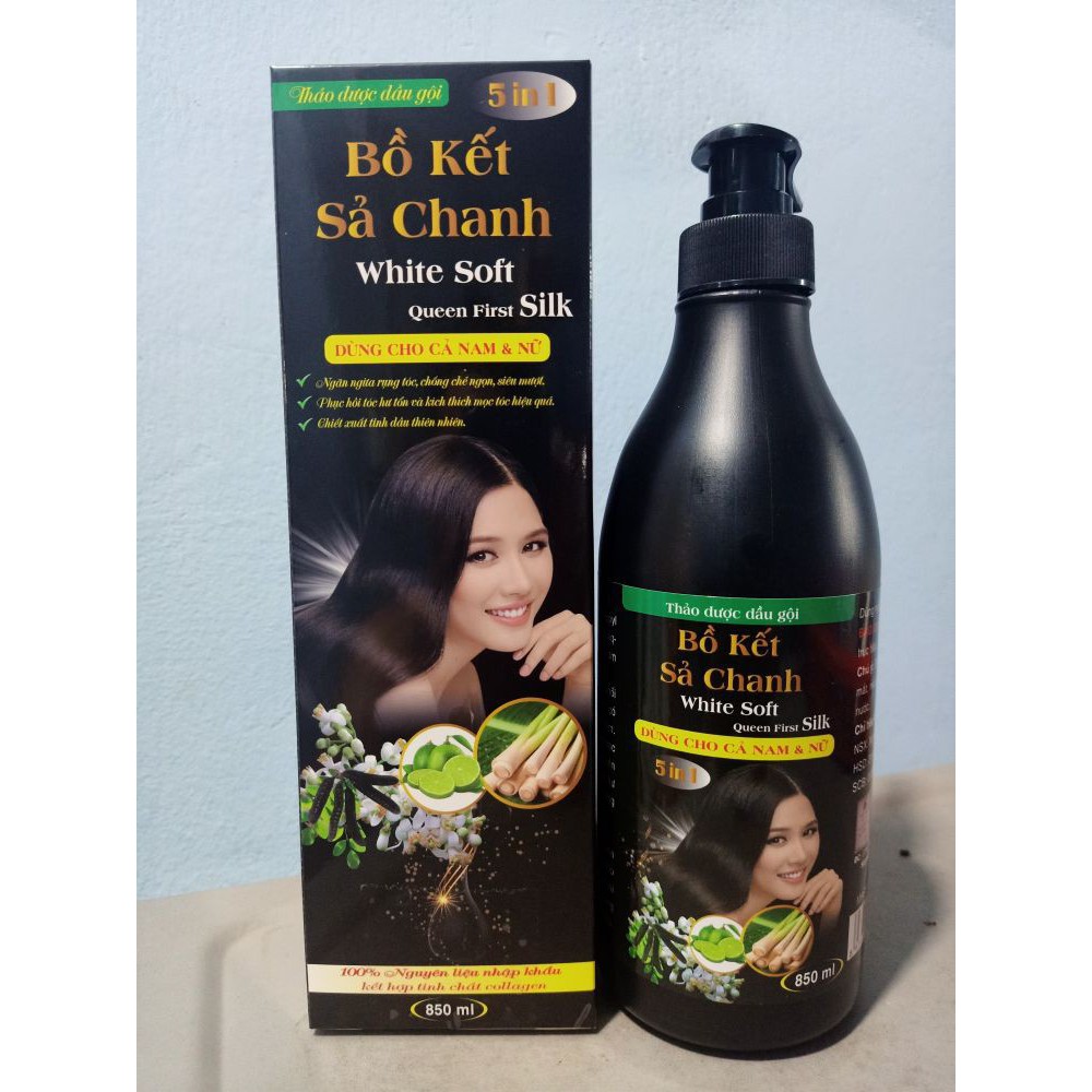 Dầu Gội Bồ Kết Sả Chanh White Soft 850ml 5in1 | BigBuy360 - bigbuy360.vn