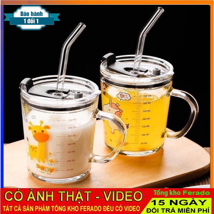 Cốc pha sữa Thủy Tinh chia vạch siêu tiện lợi