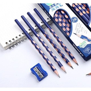 12 bút chì định vị 2b kèm gọt chì phía cuối hộp