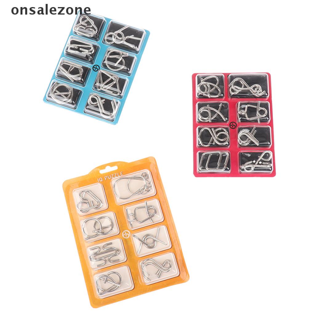 Ozvn Materials Metal 3D Montessori Puzzle Wire IQ Mind Brain Teaser Puzzles Children Jelly