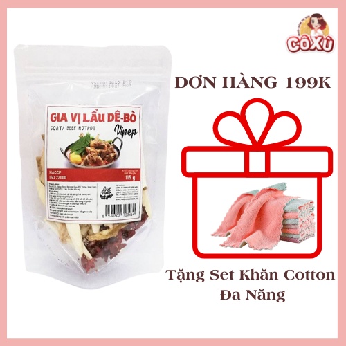 Gói Gia Vị Nấu Lẩu Bò - Dê | Bí Quyết Nấu Lẩu - Thơm Ngon Đậm Đà Vị Gia Truyền