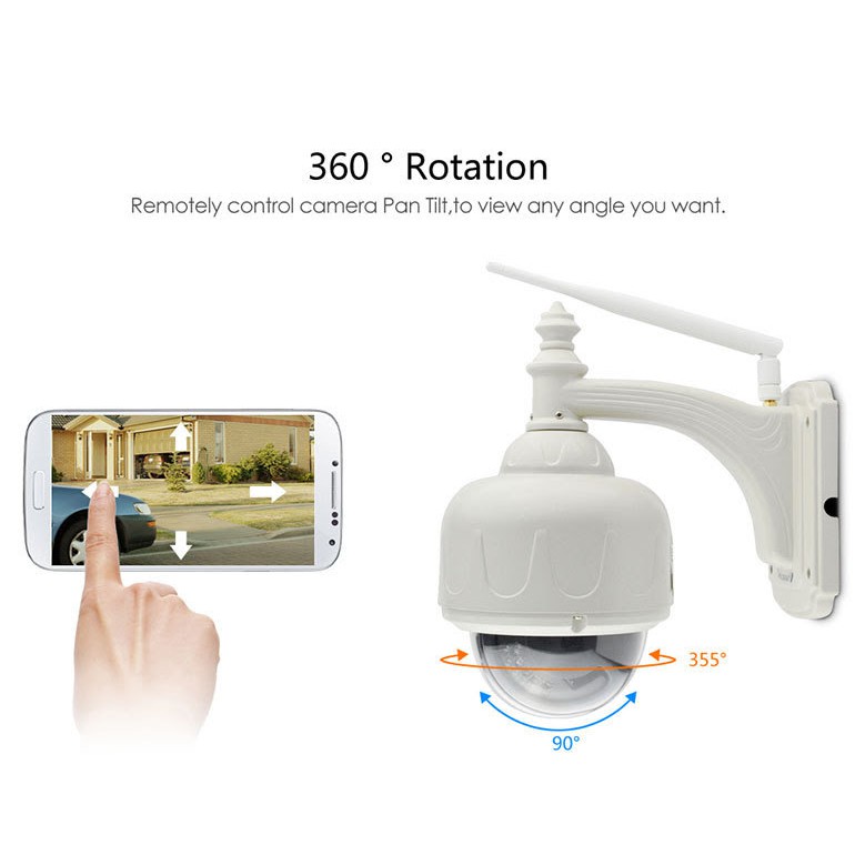 Camera ngoài trời chống nước VstarCam Zoom 4X Xoay 360 + thẻ 32G toshiba (Hàng nhà giầu)