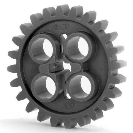 LEGO Technic Dark Bluish Gray Technic, Gear 24 Tooth (2nd Version - 1 Axle Hole) ID 6133119 / 3648b