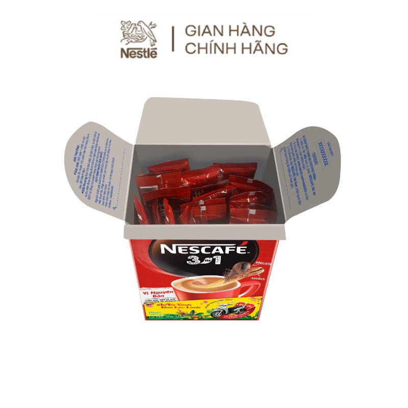 Hộp cà phê hòa tan Nescafé 3in1 vị nguyên bản - công thức cải tiến