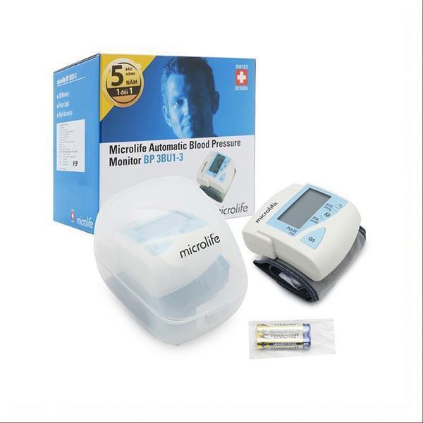 Máy Đo Huyết Áp Cổ Tay Điện Tử Microlife 3BU1-3 - Bảo Hành 5 Năm