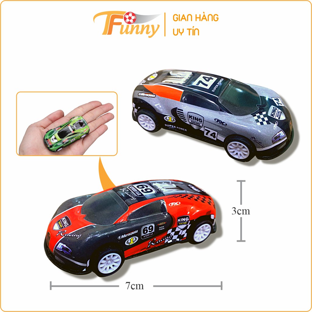 Bộ 3 Ô Tô Chạy Cót Cao Cấp, Ô Tô Mini Đồ Chơi Cho Bé, T Funny, Nhựa ABS Chống Va Đập Cực Bền, An Toàn