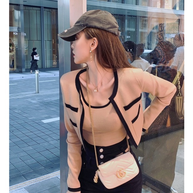 LALISAS Áo cardigan Dệt Kim Phong Cách Thời Trang Hàn Quốc Dành Cho Nữ