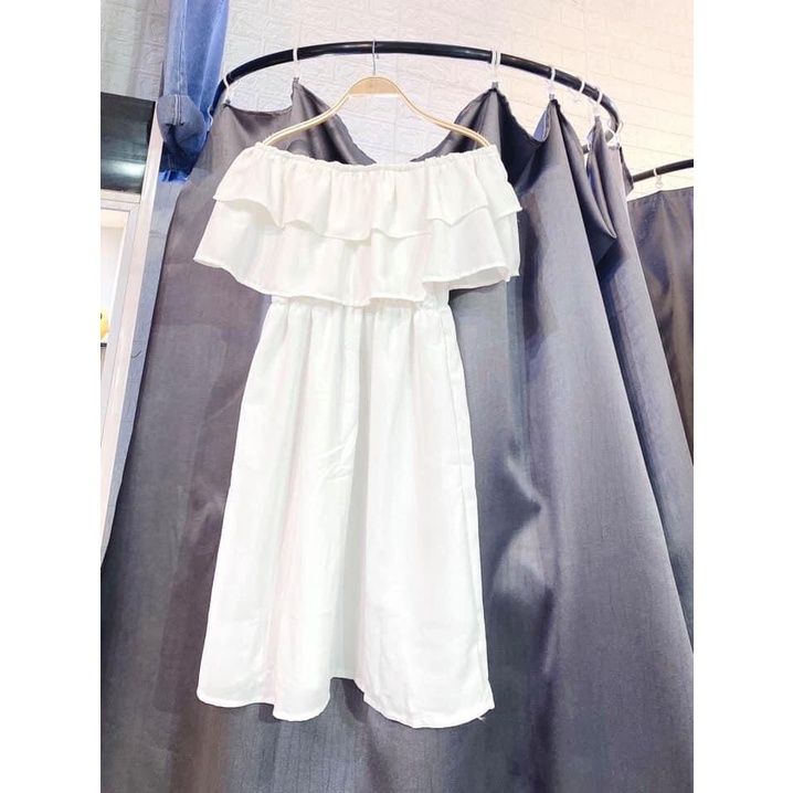 [ SIÊU PHẨM HÈ 2022] ĐẦM BẸT VAI TƠ BO CHUN EO/Nữ tính, quyến rũ với lớp bèo mang lại cho bạn vẻ đẹp