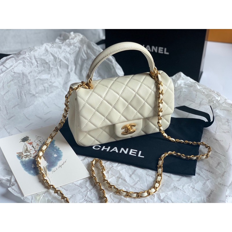 Túi xách nữ chất da thật Sz 20cm Fullbox nam châm bill đầy đủ