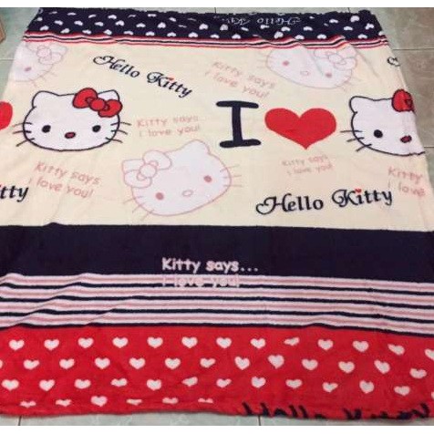 Chăn bông tuyết Doremon Kitty nhẹ nhàng mềm mại