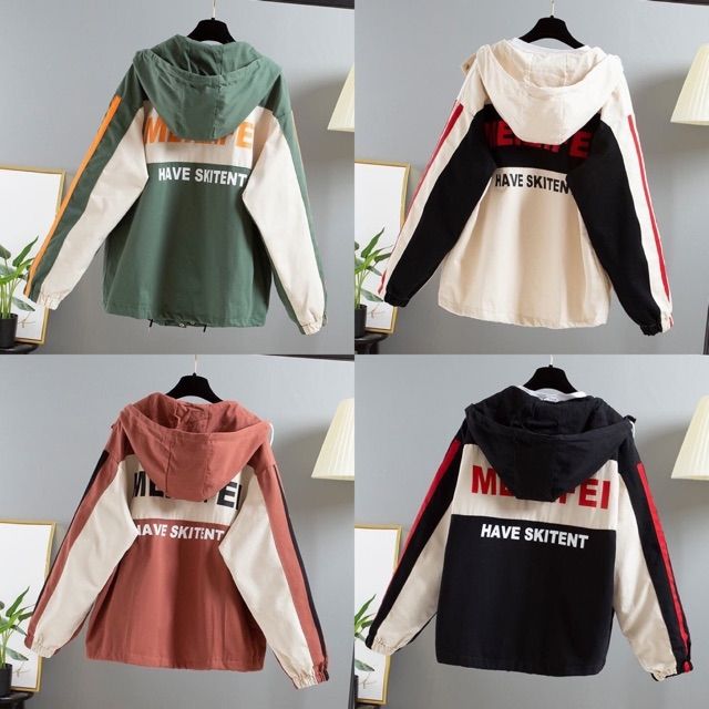 Áo khoác kaki unisex nam nữ phối màu meizifei có ảnh thật | BigBuy360 - bigbuy360.vn