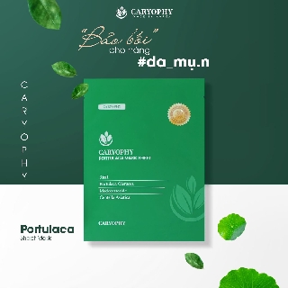 Mặt nạ hỗ trợ làm sạch mụn chống viêm tái tạo da hiệu suất cao Caryophy Portulaca Mask Sheet