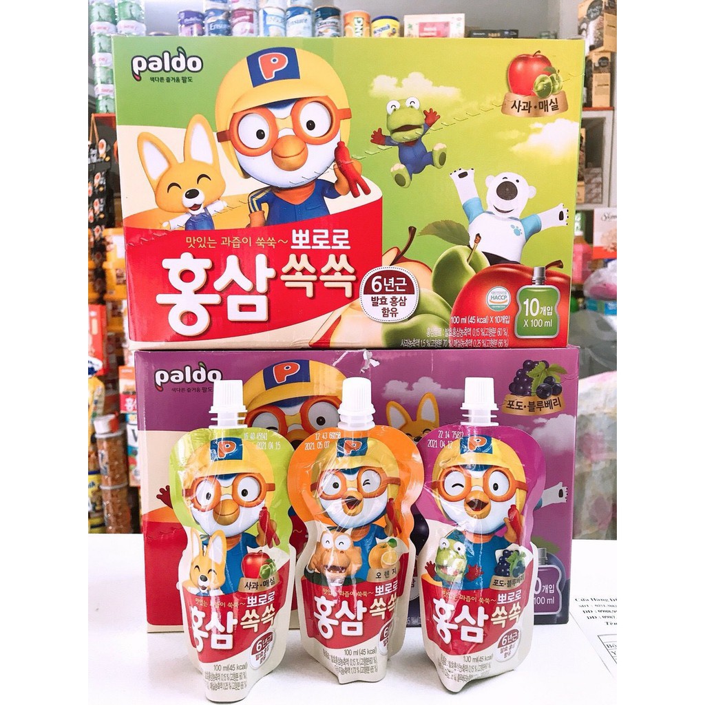 Nước hồng sâm trẻ em hiệu Pororo