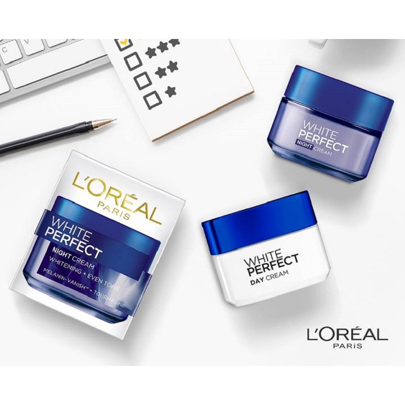 L'oreal Chính Hãng- Kem Dưỡng Trắng Sáng L'Oreal White Perfect Day/ Night 50ML