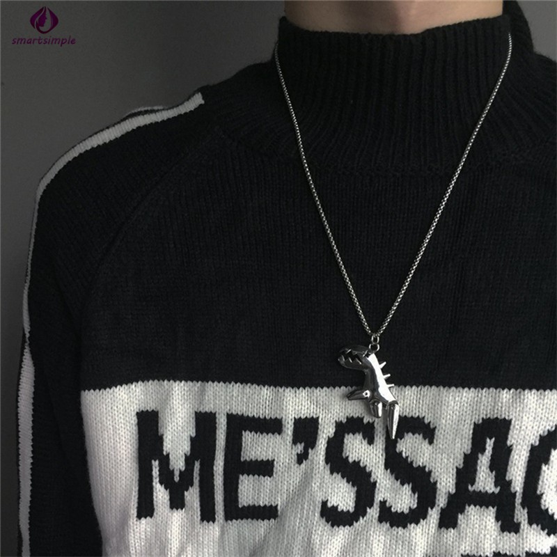 Dây Chuyền Mặt Hình Khủng Long Phong Cách Hip Hop Độc Đáo