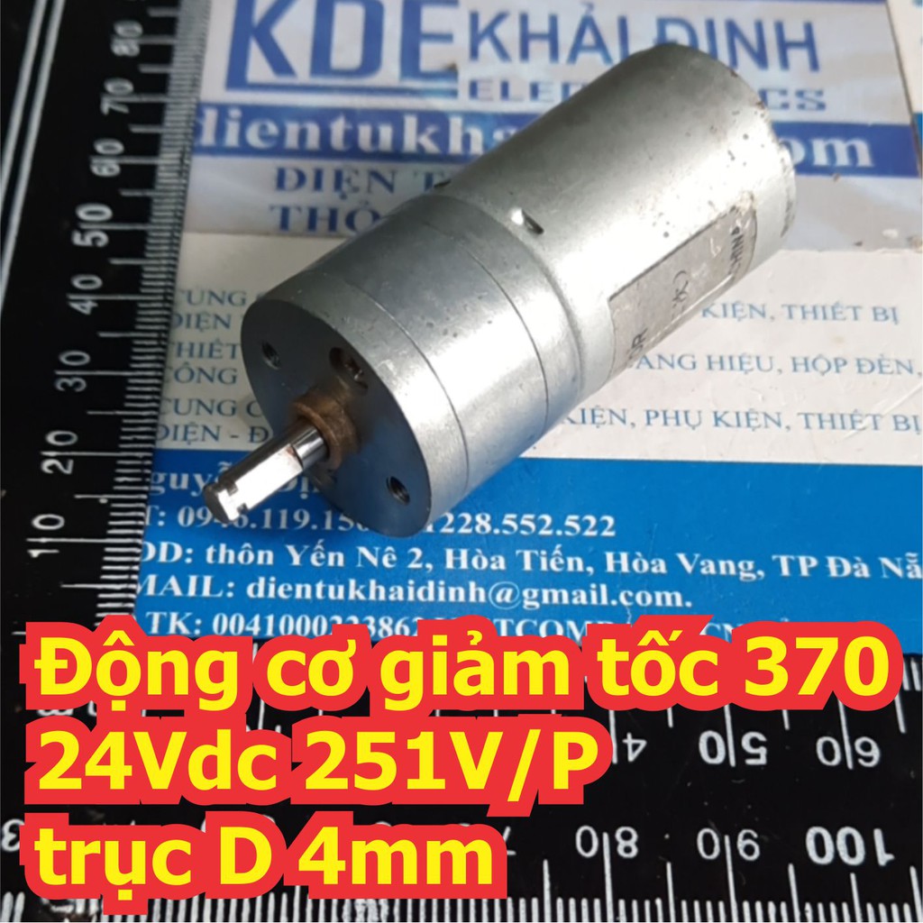 Động cơ giảm tốc 370 24Vdc 251V/P trục D 4x12mm kde7338