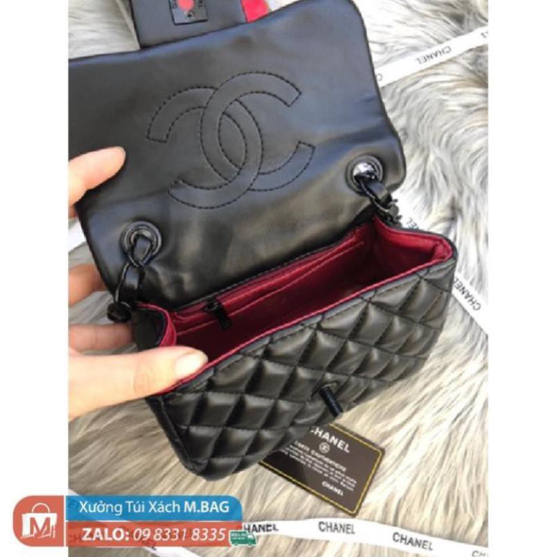 Hàng đẹp đến từng mm Túi 𝗖𝗡-𝗫 𝗞𝗵𝗼́𝗮 Đ𝗲𝗻 mềm mại FULLBACK mã T3471 _MBAGSHOP