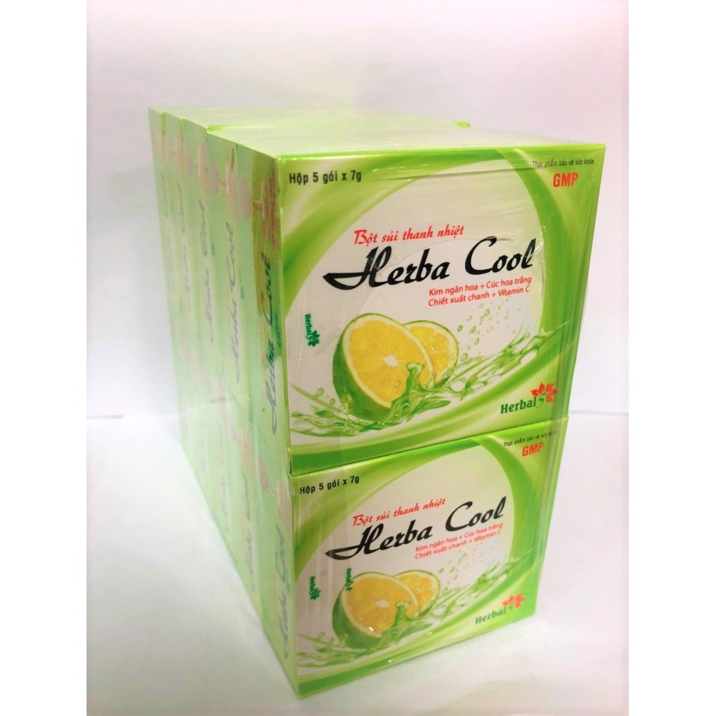Bột sủi thanh nhiệt Herba Cool. Hộp 5 gói
