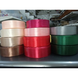Ruy băng 2.5cm trơn nhiều màu 22m/cuộn