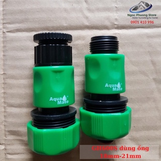 Cút nối nhanh nối ống mềm 14mm-21mm với vòi nước và thiết bị tưới nông nghiệp AQUAMATE ĐÀI LOAN - Mã GH400S & GH600S