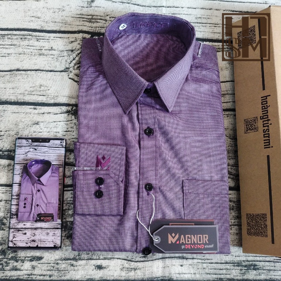 Áo sơ mi nam dài tay HTSM MAGNOR Medium fit vải kate oxford | BigBuy360 - bigbuy360.vn