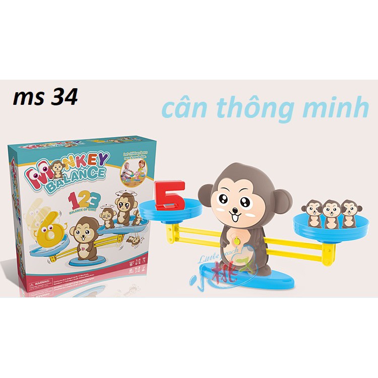 Bộ Đồ Chơi Khỉ Toán Học Cân Bằng Thông Minh Monkey Balance Cho Bé Học Số Đếm