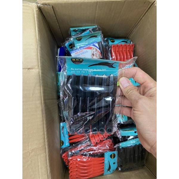Vỉ 6 kẹp cắt tóc cá heo