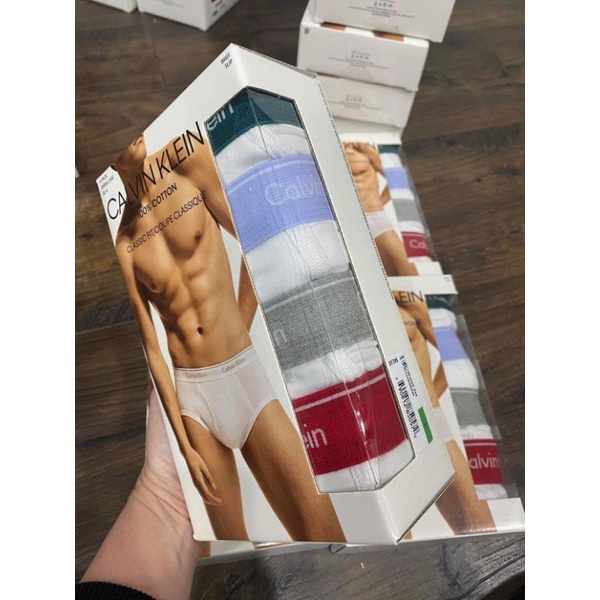 1 sét 4 cái Quần lót  Tam giác Nam Calvin Klein  - Hàng Auth chính hãng- mua tại Mỹ