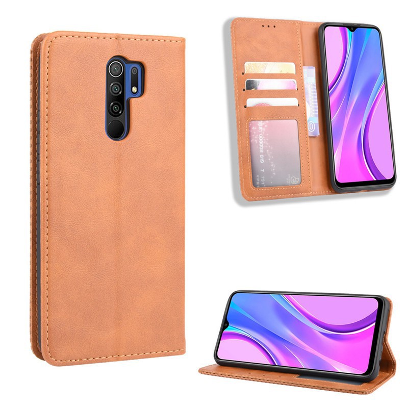 [FreeShip] Bao da dạng ví Xiaomi Redmi 9 (cam kết xịn) hit nam châm, ngăn đựng thẻ tiền tiện lợi