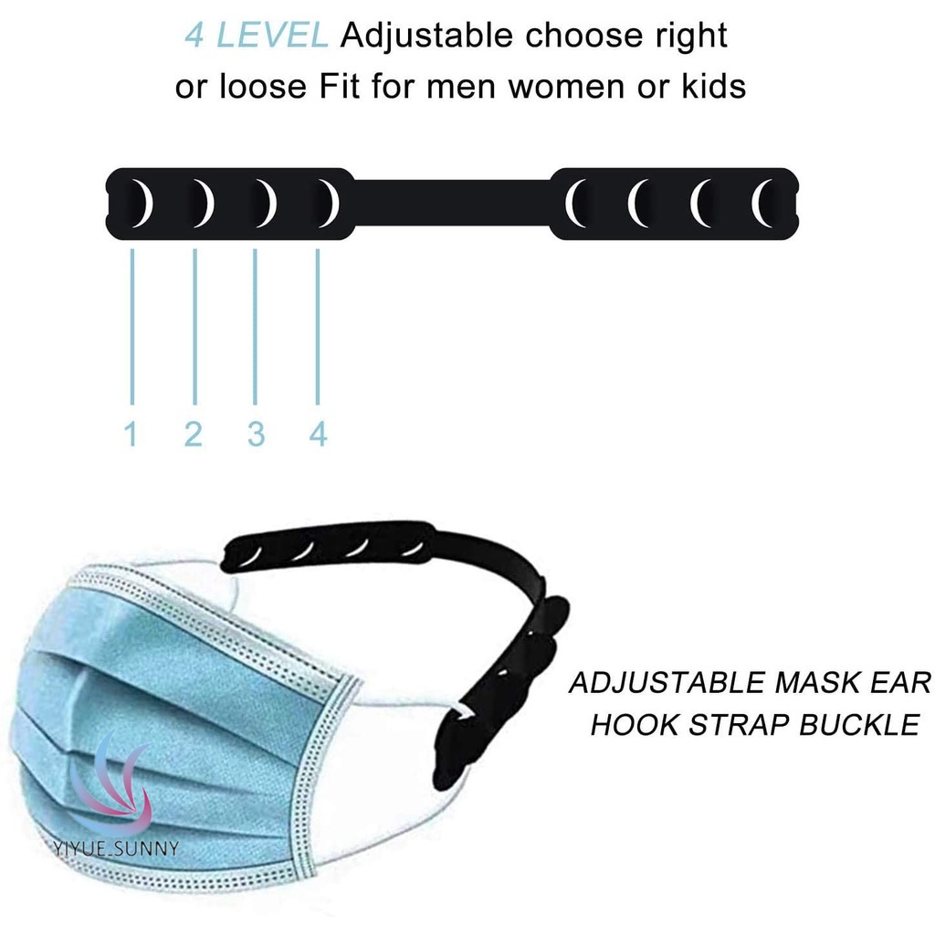 [Hàng mới về] Set 5 dây đeo khẩu trang chống khói bụi chống trượt kèm móc nối dài tiện lợi