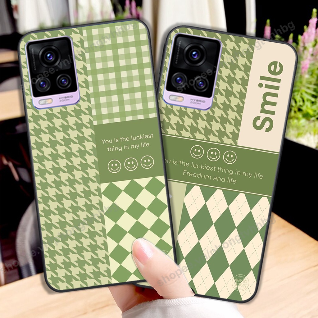 Ốp lưng Vivo V20 in mẫu gấu thể thao , smile mặt cười cực cute