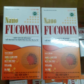 FUCOMIN Học Viện Quân Y gồm Fucoidan, Nano Curcumin, Bột Tam Thất, Cao Xạ Đen Hỗ Trợ Điều Trị Ung Thư