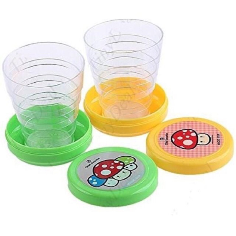 Set 2 Cốc nhựa gấp gọn Magic, cốc gấp gọn loại đẹp tiện lợi