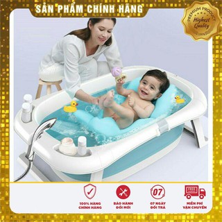 Chậu tắm Hanbei gấp gọn kèm phao. Mẫu mới 2020 to lơn