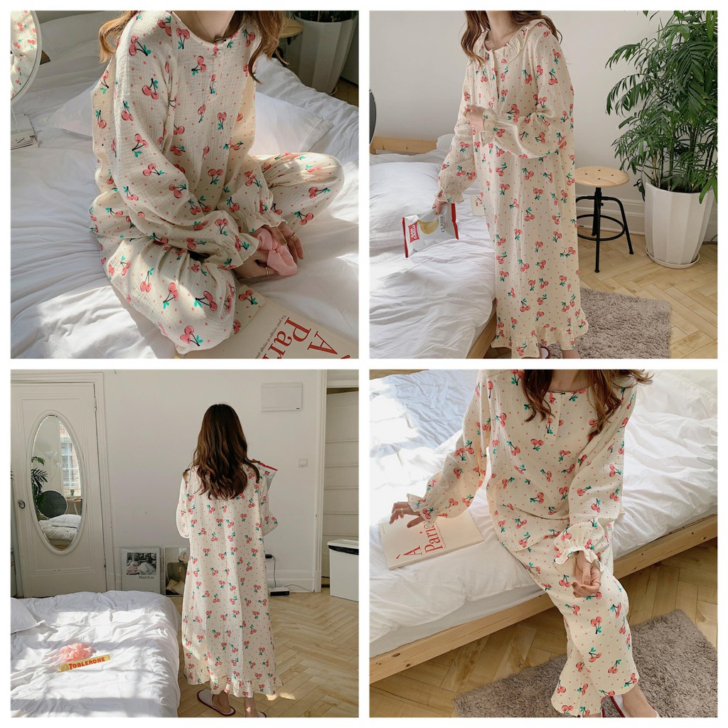 ( ORDER ) Bộ đồ ngủ tiểu thư Ulzzang AK1222
