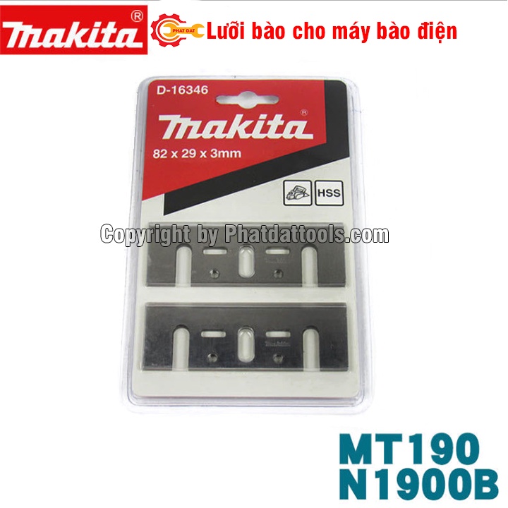 Bộ 2 lưỡi bào gỗ bằng thép gió HSS-Phù hợp cho các dòng mày bào điện chuyên dụng-Set 2 lưỡi bào gỗ 82mm