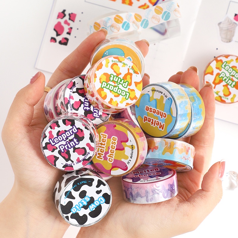 Peach Cheese cow Dessert Life series tape stickers Diary Scarpbooking DIY Decoration Washi Tape