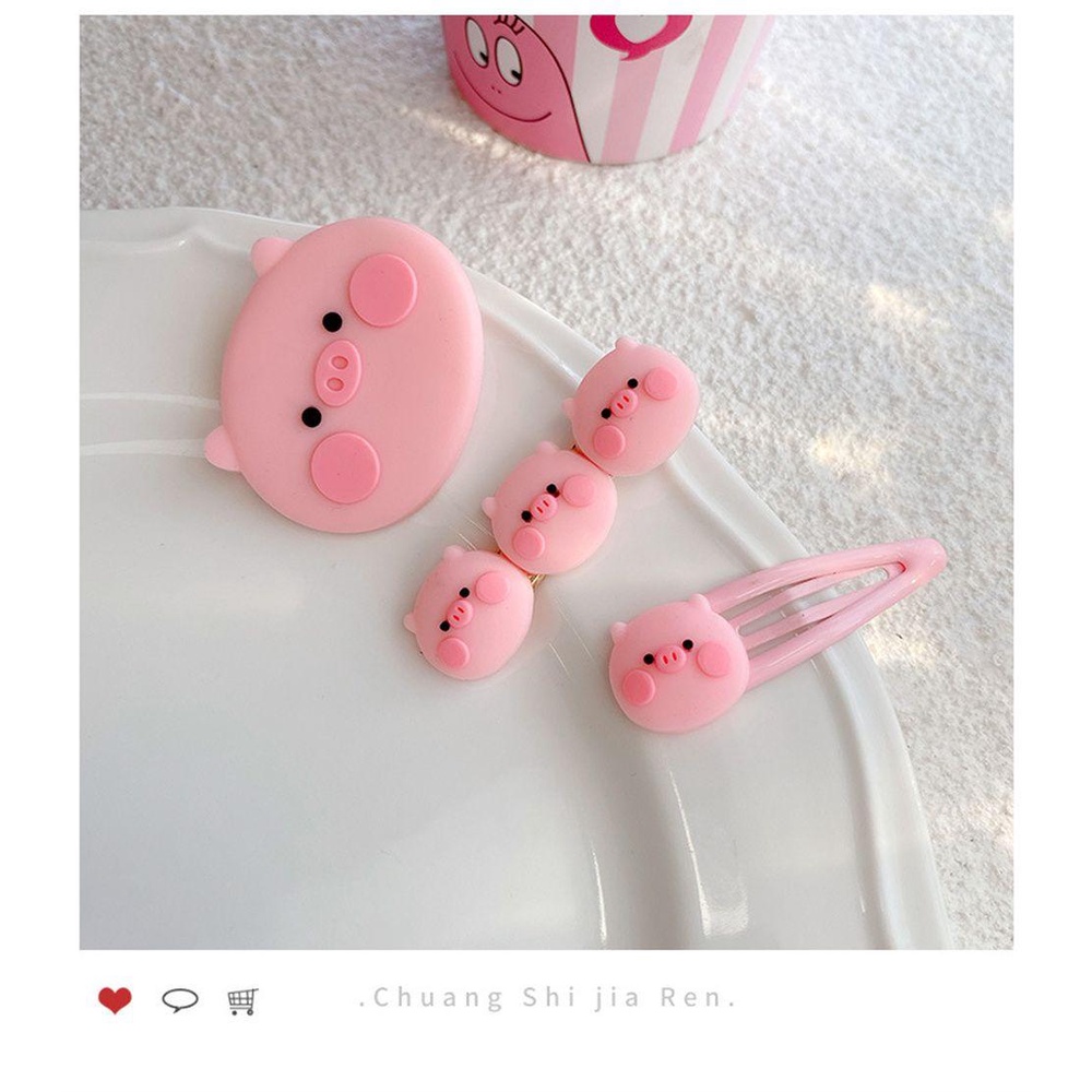 Kẹp Tóc Hình Chú Heo Hồng Dễ Thương