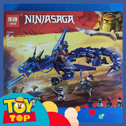 Đồ chơi lắp ráp ghép ninjago xếp hình ninja rồng xanh Stormbringer của Jay Zimo ZM4014 / Lepin 06080