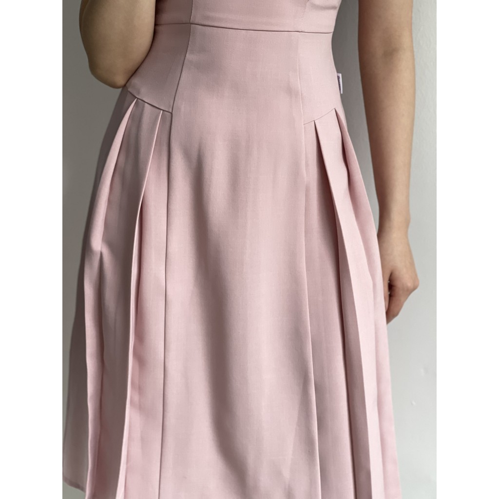 Đầm công sở xếp ly dáng suông lịch sự dễ mặc mọi lứa tuổi chất liệu Mango cao cấp Emvy K40 | BigBuy360 - bigbuy360.vn