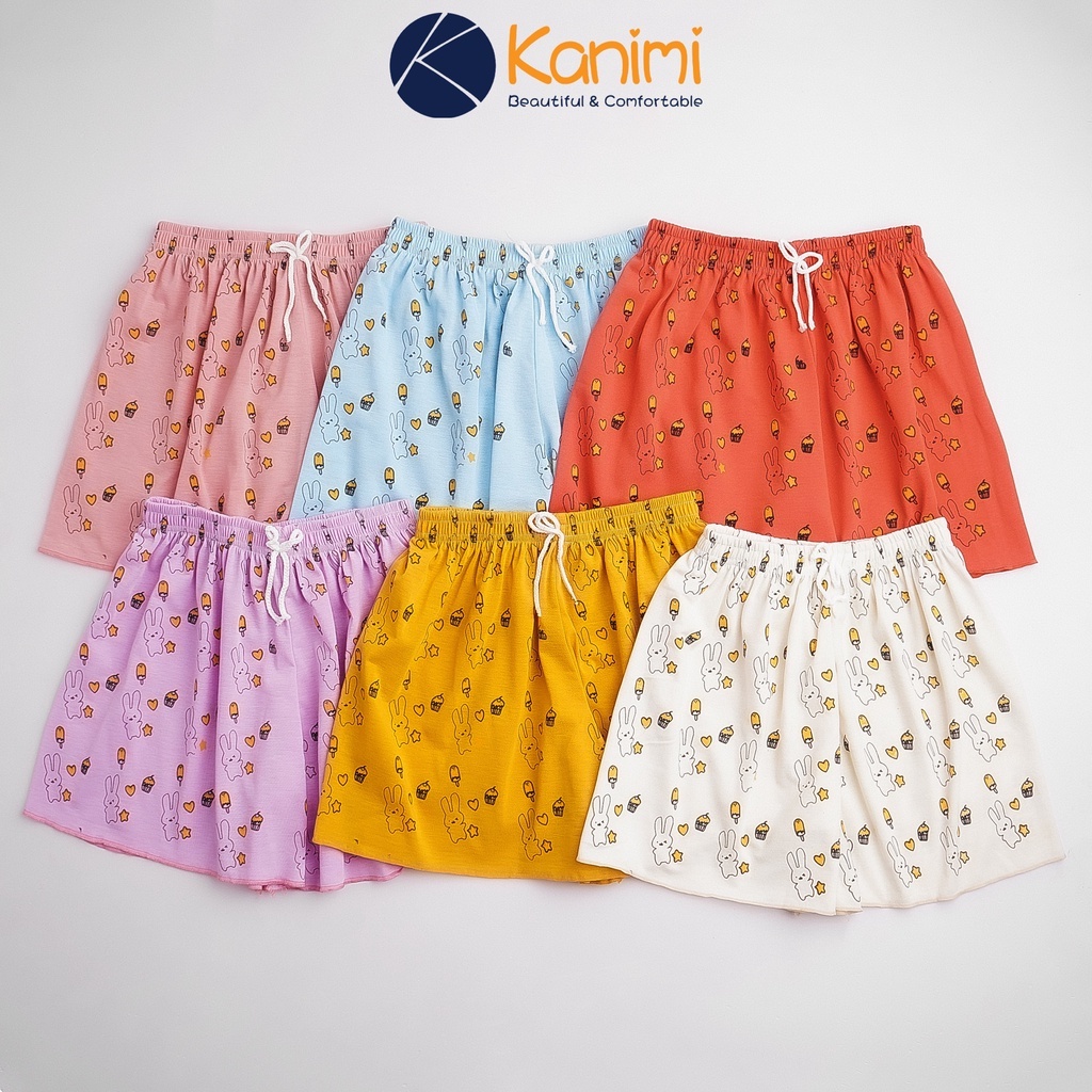 Quần đùi mặc nhà nữ hoạt tiết hoạt hình kitty - quần đùi cạp chun chất đẹp, form to 40-60kg - QN07Duno