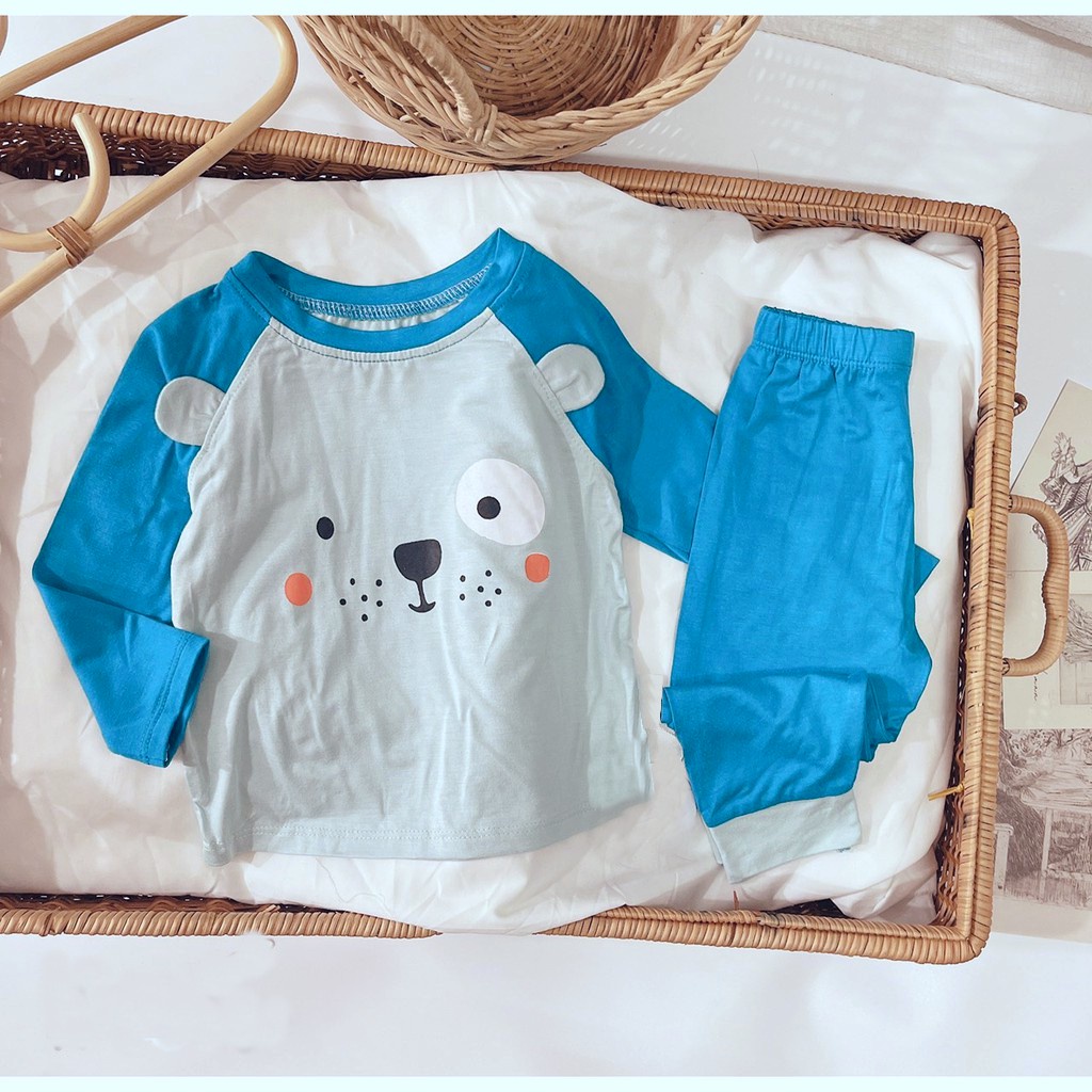 Đồ bộ quần áo dài tay cho bé tai thú đáng yêu AM760